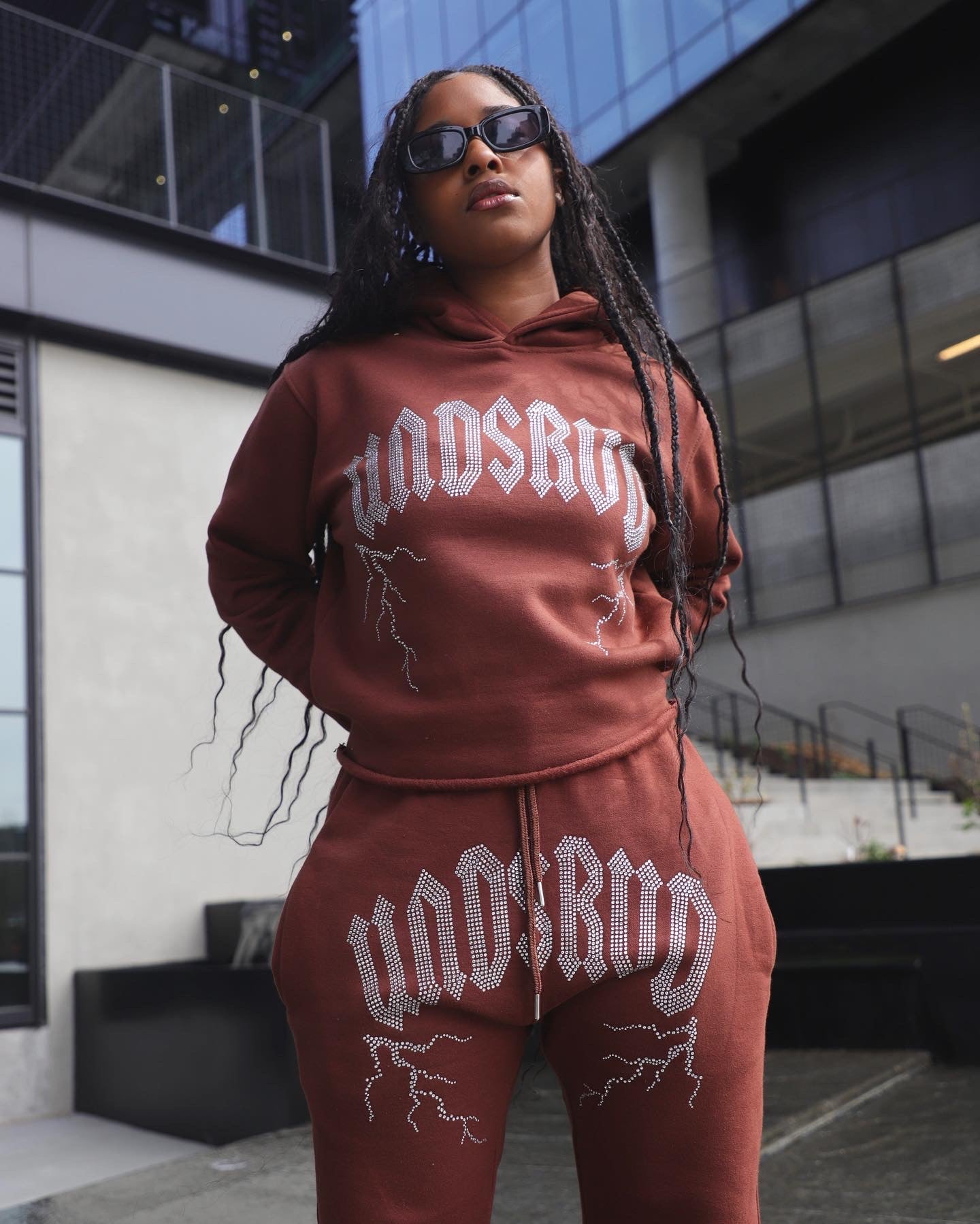 Brown Sugar Crop Hoodie